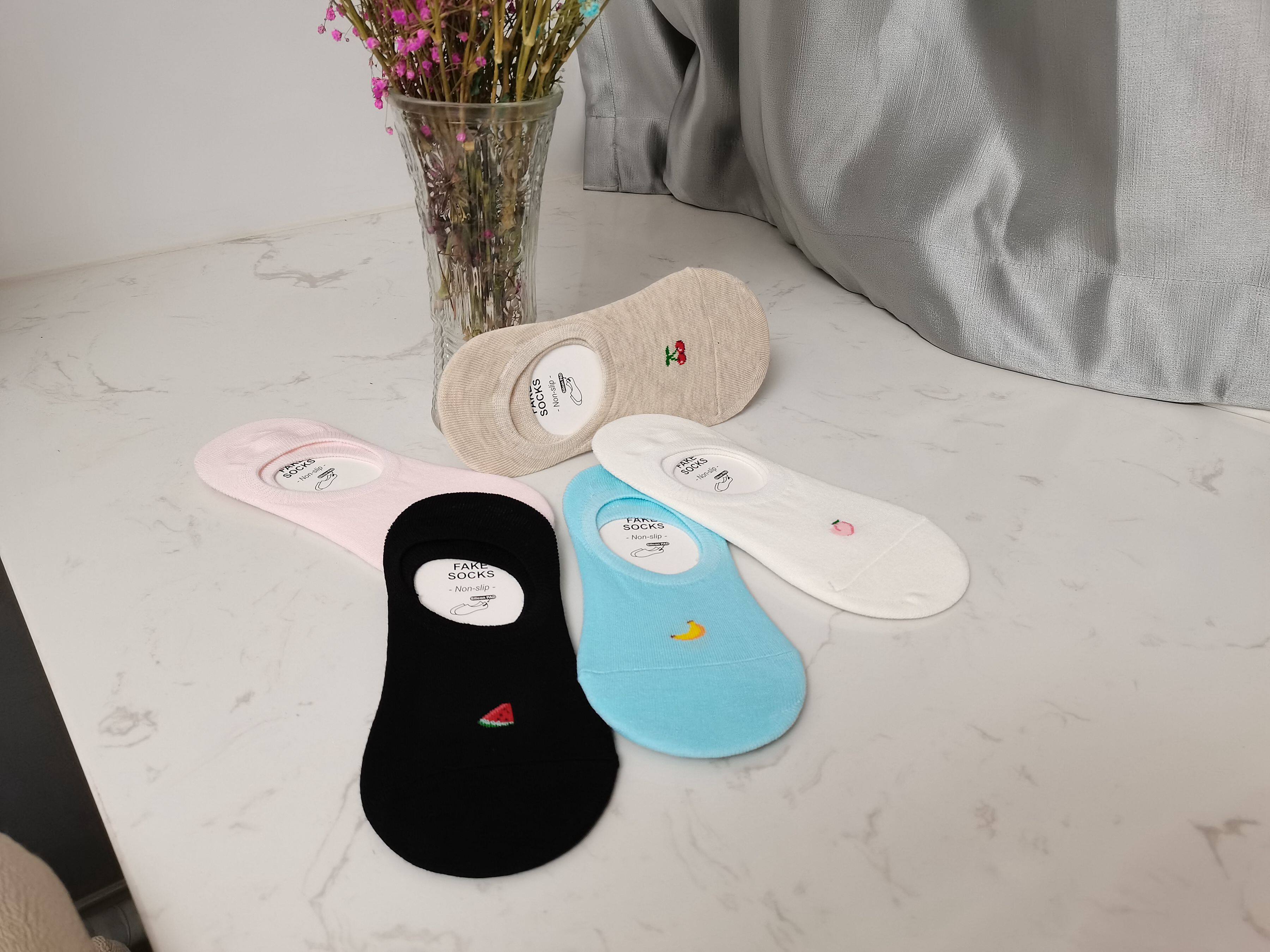 Export Korea Foreign trade tail single COCOHANA Sox pure combed cotton invisible female stockings Sox 5 Shuangjiang Zhejiang Shanghai