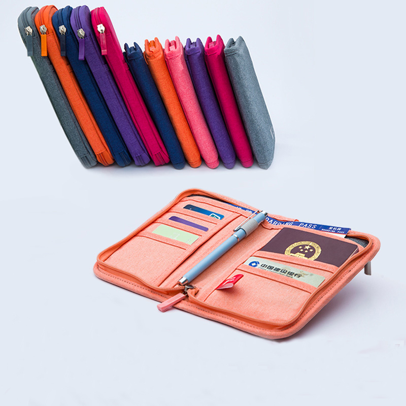 Travel abroad passport bag multi-function document bag passport holder document bag storage bag Korea travel protective sleeve