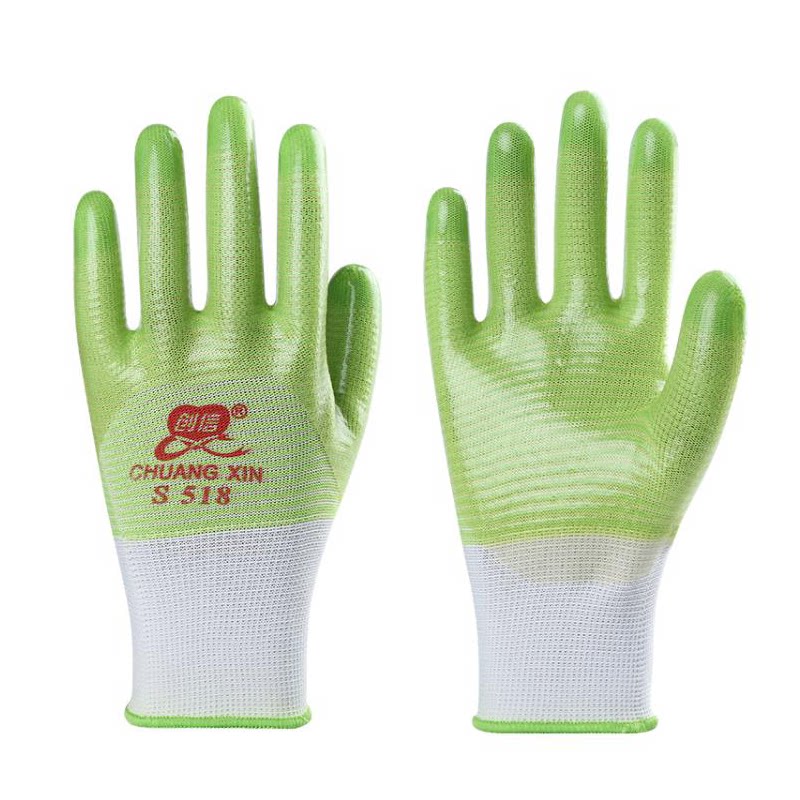 Creatives S518 quality imported glue thickened wear-free anti-slip taint Knitted Soft Comfort Protective Gloves