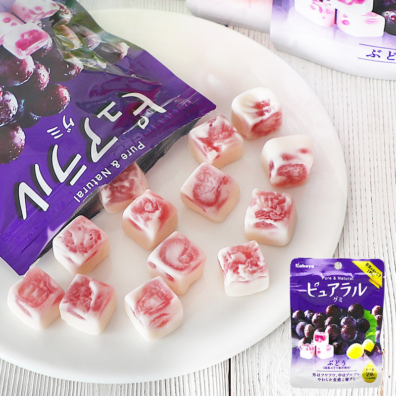 Japan imported snack kabaya kabaya peach grape juice sandwich fudge fruit sugar 45g*4 bags