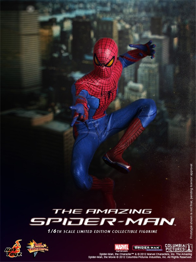 Купить атрибутику Фигурка Новый Человек-паук 2012 Hot Toys Эндрю Гарфилд мерчандайз