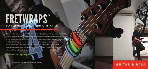 Gruv Gear FretWraps электрогитарный бас Профессиональный струнный дульные ленты звуковые тормоза