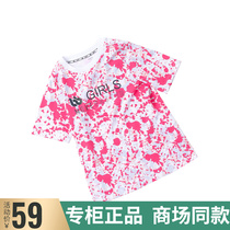 Ballabala girl T-shirt 2021 summer dress new foreign air short sleeve motion suction sweatshirt 203221117007