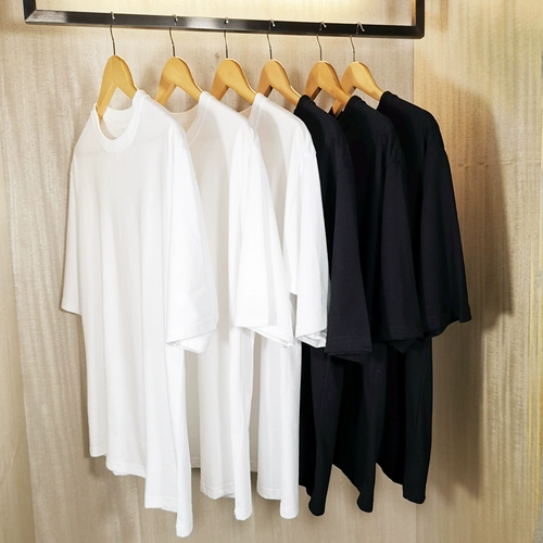 Хлопковая футболка подходит для мужчин и женщин для отдыха, 210 грамм, свободный крой, 2022