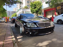 Old Mercedes-Benz S-Class modified s65 front bumper s350 s500 s600 w220 upgrade AMG front bumper skirt