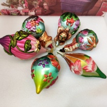 Christmas decorations glass painted ocean series series creative small pendants Christmas tree hangings pendants