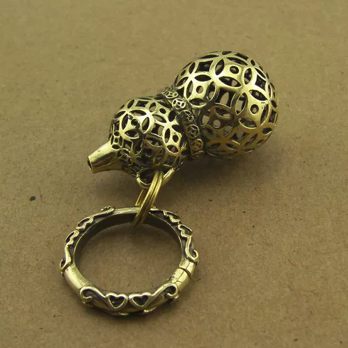 Креативный ретро медный латунный брелок ручной работы, подвеска