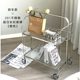 ງ່າຍດາຍ medieval trolley folding table bottom storage rack glass internet celebrity ins sofa side table coffee removable