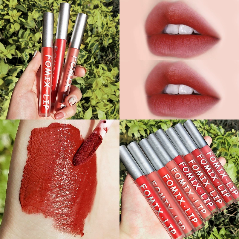 Li Jiaqi giới thiệu son bóng không thấm nước không thấm nước không phai màu air lip glaze nhung matte matte của nữ sinh mẫu giá rẻ thích hợp - Son bóng / Liquid Rouge