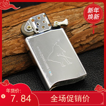 Original Zorro kerosene lighter 909 cotton bottom white steel narrow machine movement special accessories high-quality smoking accessories