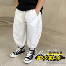 Slightly childrens pants summer thin new loose fashion foreign style baby casual pants childrens mosquito pants