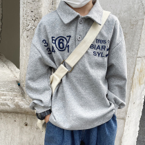 Spot slightly childrens clothing boy clothes spring and autumn childrens clothes baby Foreign style fashionable letter POLO early autumn coat