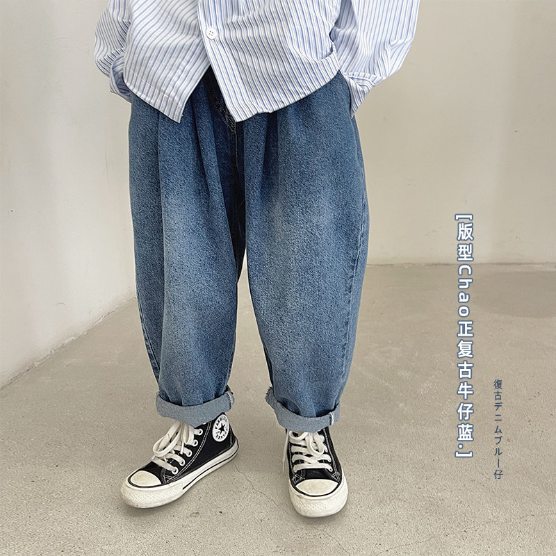 Spot Slightly Child Clothing Boy Autumn Clothing Children Pants Baby 2021 New Denim Pants Tide Day Ensemble Casual Long Pants