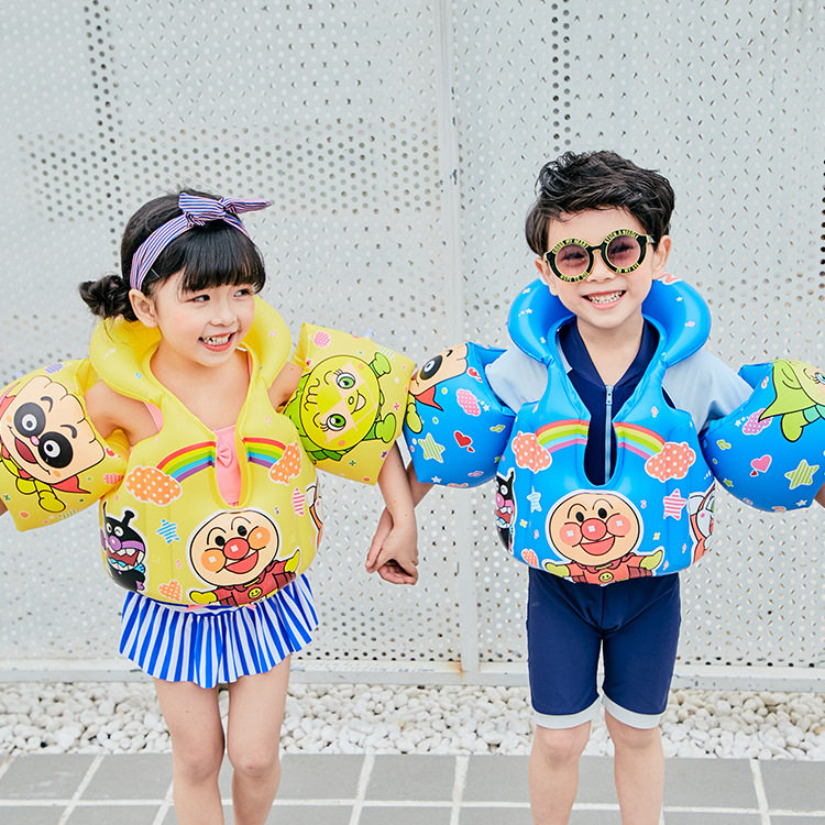 Child life jacket baby three-in-one thickened inflatable swimming vest girl's arms ring male BMWA