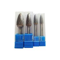 F-shaped arc-shaped round head carbide rotary file double-slot expansion milling cutter metal grinding head electric engraving head