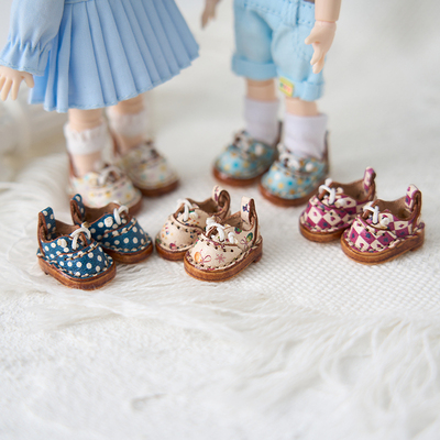 taobao agent OB11 baby shoes 1/12 point cowhide shoes and sneakers handmade cowhide shoes GSG Body9 ymy