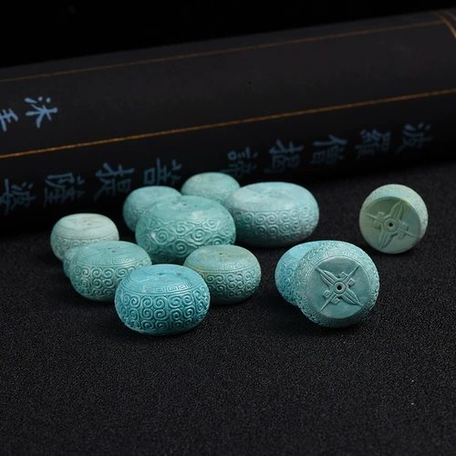 慕粉 Натуральная природная руда, бирюзовые бусины, защитный амулет, пряжка, подвеска, браслет, аксессуар, ожерелье, подарок на день рождения