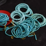 慕粉 Бирюзовая природная руда, бирюзовый браслет, ожерелье, подвеска, бусины, аксессуар, 108 бусин