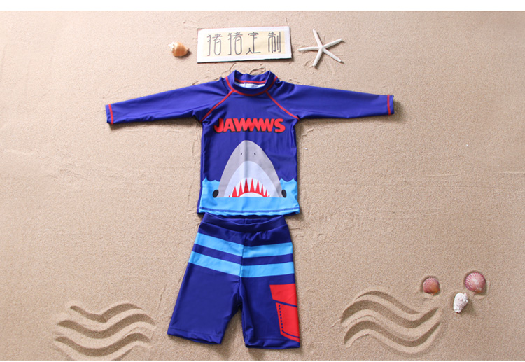 Quần áo bơi trẻ em Nam bé dài tay áo kem chống nắng Nhanh chóng làm khô trẻ em trung học sinh viên Hàn Quốc Boy Beach Resort Spa Swimwear bộ đồ bơi cho bé gái