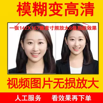 圖片影片無失真放大模糊低畫質照片修復高清度分辨率提高寸照變海報