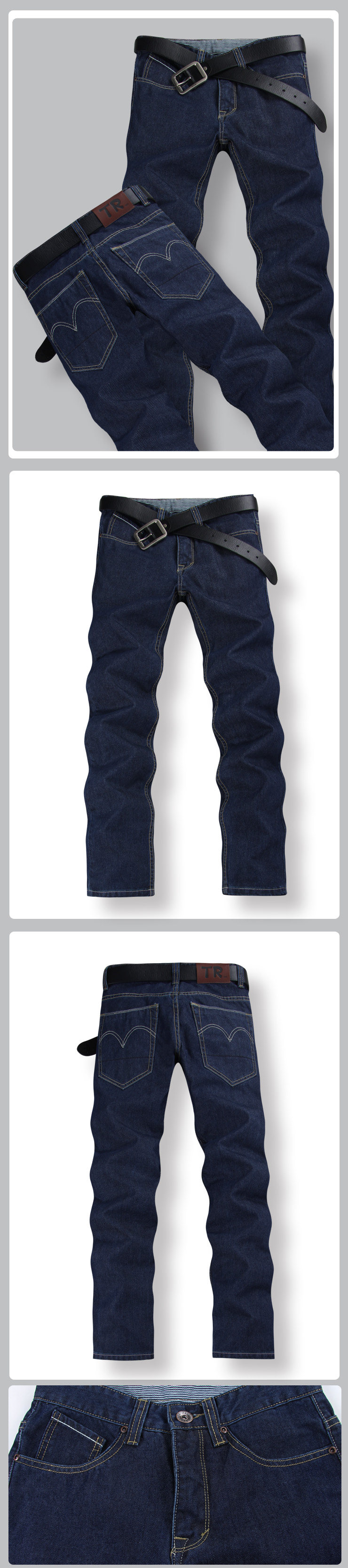 Jeans pour adolescent en coton pour Quatre saisons - Ref 1469748 Image 3