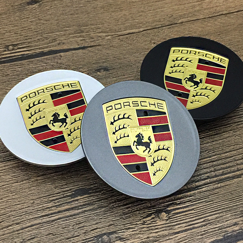 Suitable for Porsche hub cap color mark macan gold mark Paramela Cayenne 718boxster hub cap