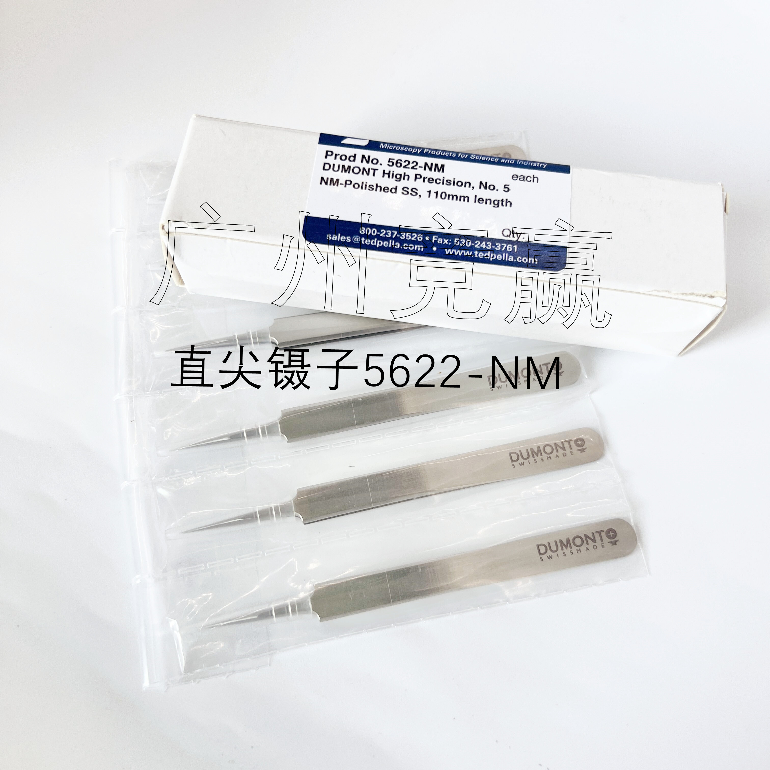 广州竞赢tedpella高精度直尖镊子5622-NM实验室夹载网铜网工具