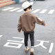 Boys' wool sweater coat 2022 winter new Korean version of children's early winter lamb velvet foreign style thickened for small, medium and big children