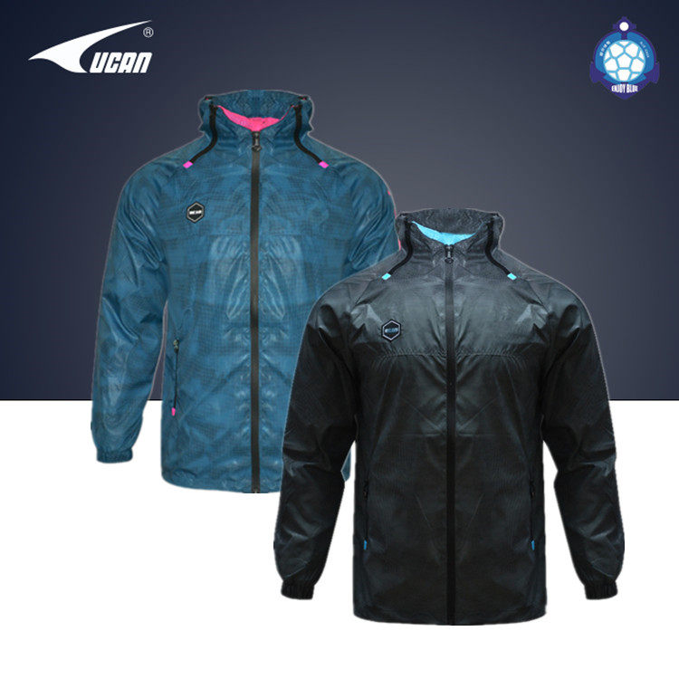 UCAN sharp new casual fashion sports men's clothing with caps windproof long sleeves jacket windcoat W07215
