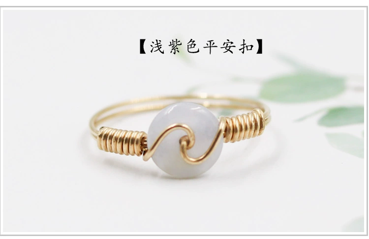 Nhẫn handmade nữ ngọc lục bảo tự nhiên khóa an toàn ngón trỏ trang sức sinh viên phiên bản gốc Nhật Bản và Hàn Quốc đơn giản sáng tạo ban đầu - Nhẫn