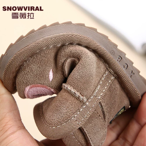 Детские сапоги, утепленные нескользящие туфли для раннего возраста, 1-3 лет, мягкая подошва