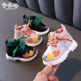 Bmw, Martens, детская демисезонная обувь подходит для мужчин и женщин для раннего возраста, детские туфли, флисовые короткие сапоги, ботинки, мягкая подошва