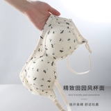 Бюстгальтер-топ, летний тонкий бюстгальтер без косточек, бюстгальтер пуш-ап, защитное белье, нижнее белье, цветочный принт