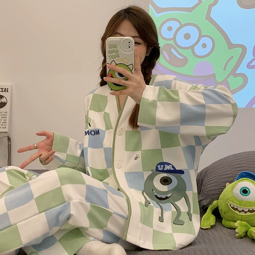 Пижама, мультяшный демисезонный лонгслив, милый комплект, популярно в интернете, стиль, размер, подходит для подростков