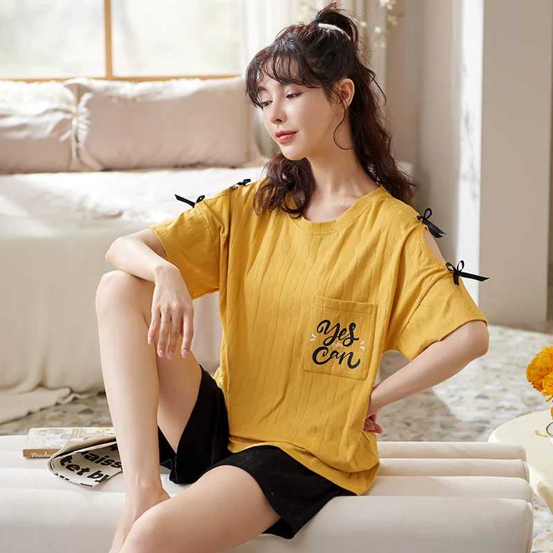 Pijama, летом тонкая майка с чашками, китайский стиль, с коротким рукавом