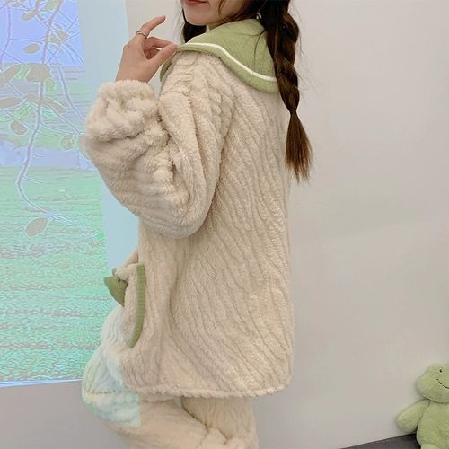 Кукла для принцессы, коралловая бархатная демисезонная пижама, утепленный комплект, кукольный воротник, большой размер