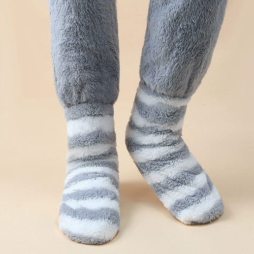 Демисезонные удерживающие тепло фланелевые зимние мужские утепленные носки