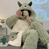 Зимняя коралловая бархатная стеганая флисовая фланелевая пижама, коллекция 2023, увеличенная толщина