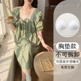 Топ с чашечками, наряд маленькой принцессы, пижама, летняя тонкая юбка для беременных, короткий рукав, большой размер