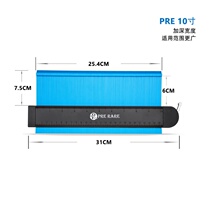 Universal type picker Multi-function with lock angle gauge artifact Profiling profile gauge Radian ruler Woodworking sampling