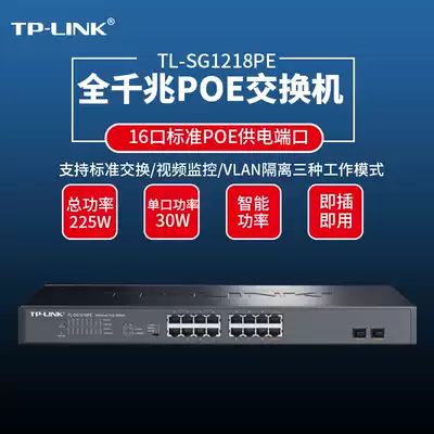 TP-Link SG1218PE full gigabit 16 port PoE power switch video monitor wireless AP