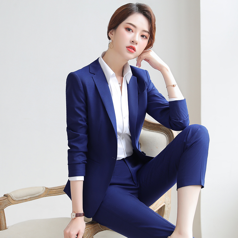 Royal Blue Suit Set for Women 2026 New Style Front Desk Reception Professional Attire Elegant Workwear Formal Suit Jacket Royal Blue Suit Set for Women 2026 New Style Front Desk Reception Professional Attire Elegant Workwear Formal Suit Jacket