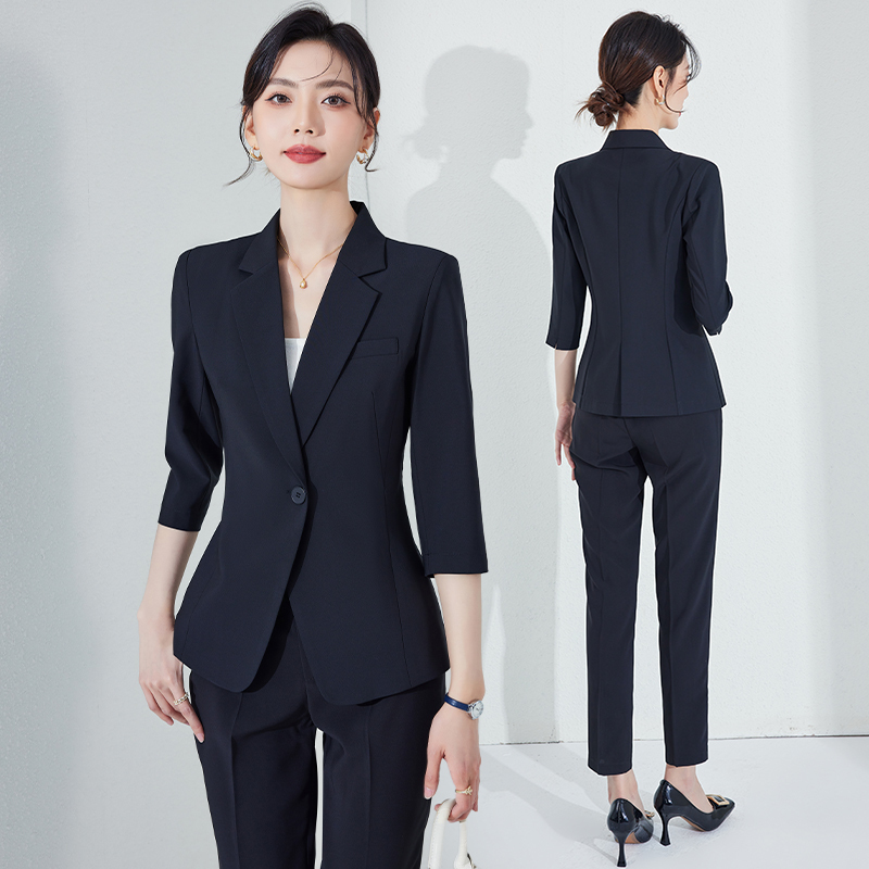 Women's Suit Set, Professional Formal Wear, Summer Thin Style, 2026 New Model, Three-Quarter Sleeve Blazer, High-End Workwear