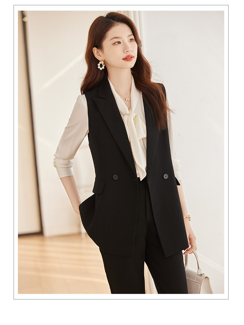 Костюм, майка топ, осенний комплект, черный жилет, куртка, изысканный стиль 