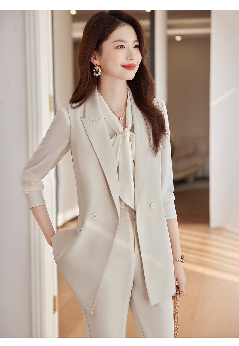 Костюм, майка топ, осенний комплект, черный жилет, куртка, изысканный стиль 