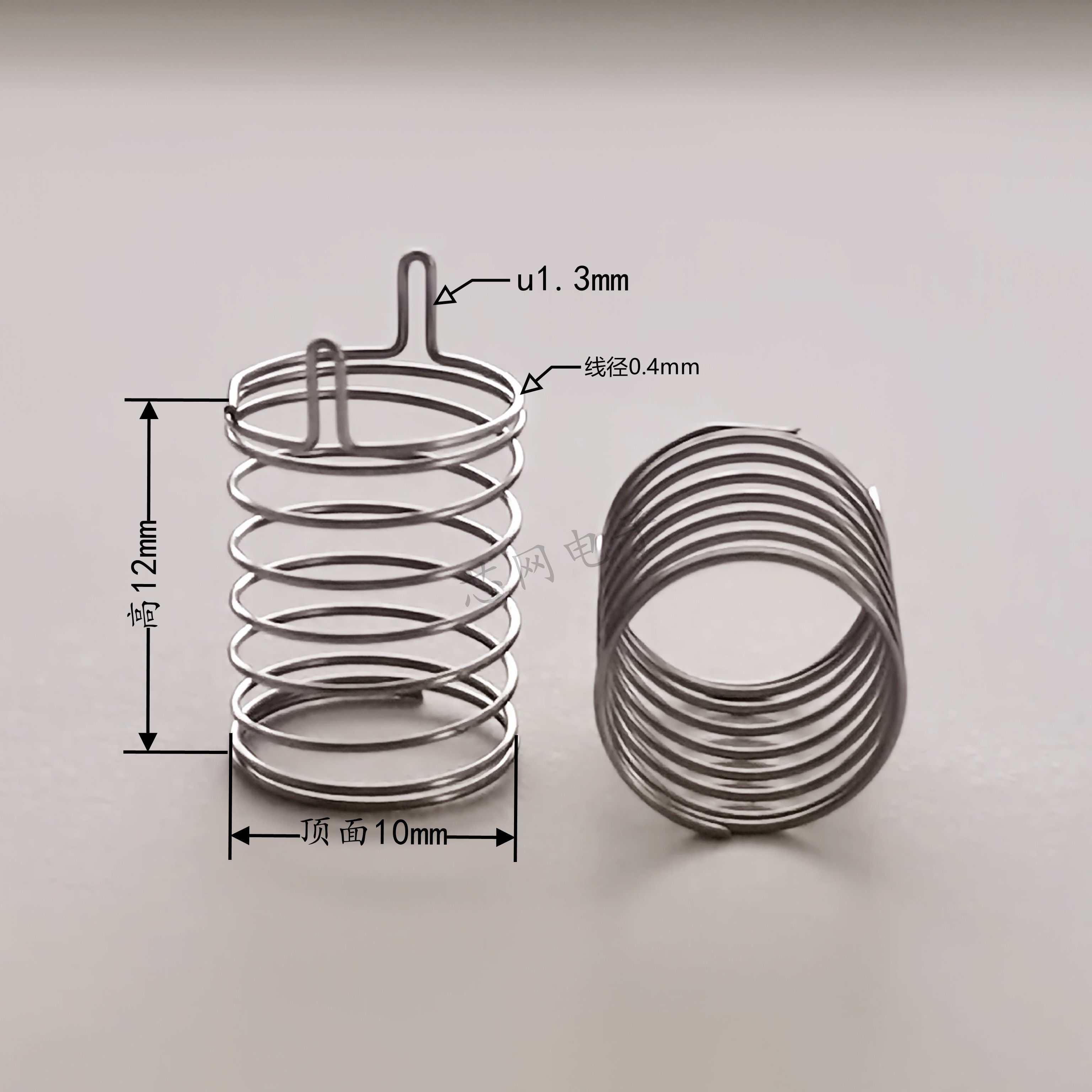 F10*12*1 3*0 4 straight cylinder double pin touch spring factory direct supply large quantity support welcome to inquire