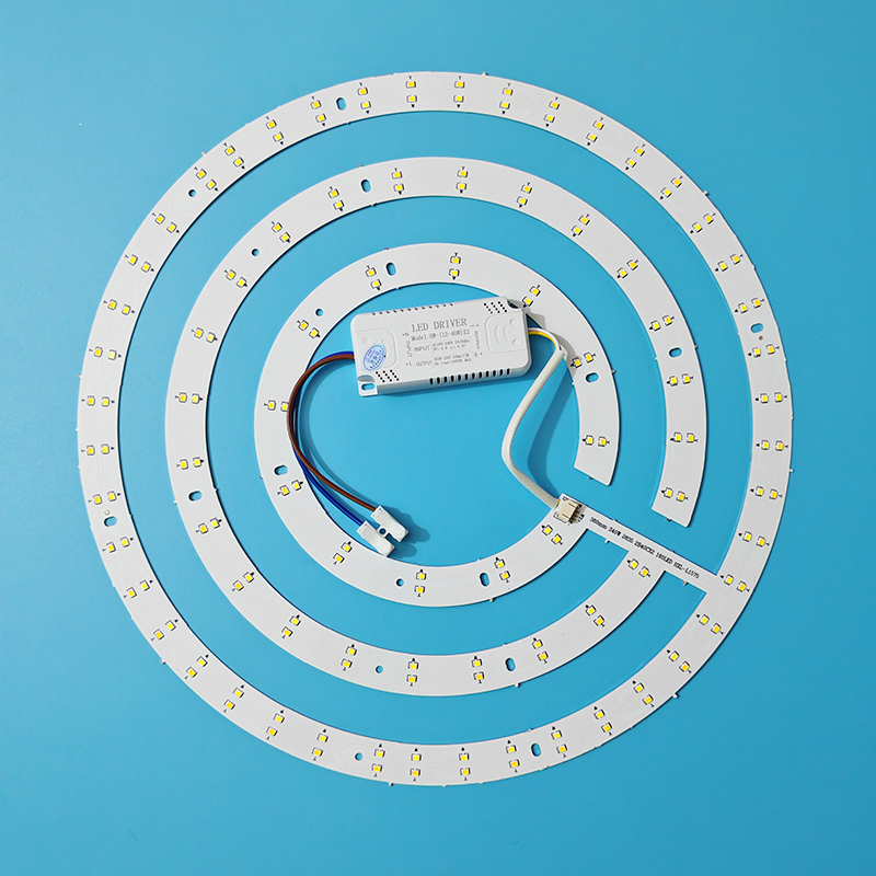 Led Ceiling Light Lamp Core Light Panel Ceiling Fan Light Round Replacement Light Piece Magnetic Light Panel Fan Light Three-Color Light Source
