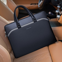 Emperor Paul mens briefcase computer bag genuine leather briefcase first layer cowhide 15 inch computer bag