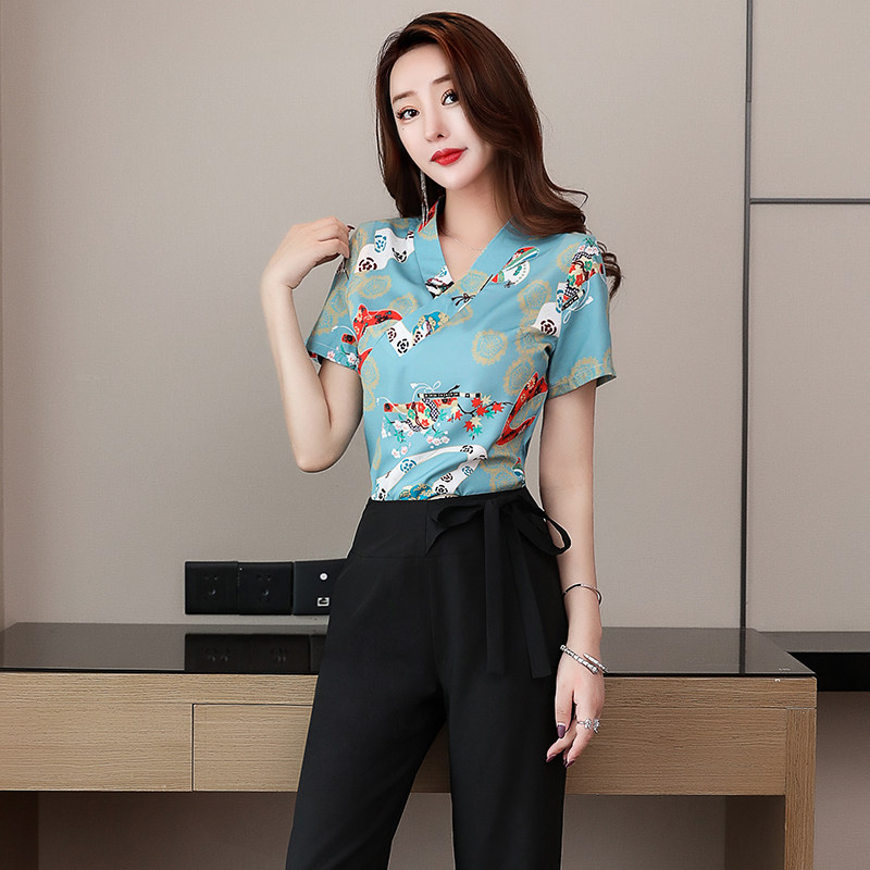 Foot Bath Technician Work Suit Women 2020 New Summer Temperament Wellness Wellness Hall Foot Therapy Shop Suit of the foot workwear