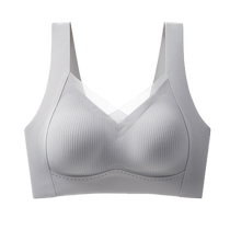Sports bra for women with small breasts push-up auxiliary breasts anti-sagging seamless pull-up summer vest-style bra